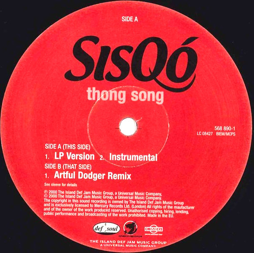 Sisqo thong song 12 - -, 12”